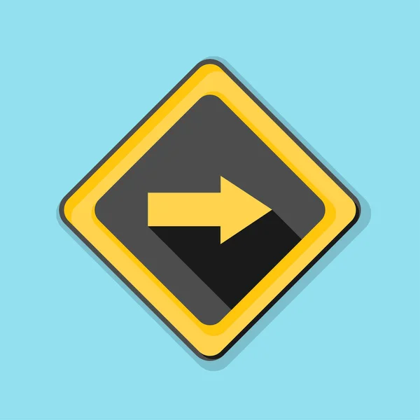 Right direction roadsign icon — Stock Vector