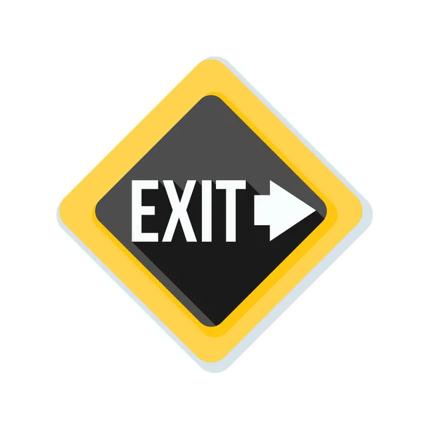 Значок exit roadsign — стоковый вектор