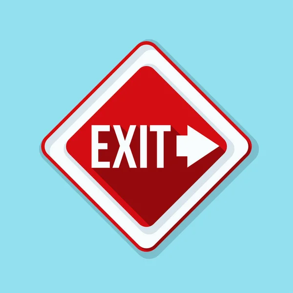 Значок exit roadsign — стоковый вектор