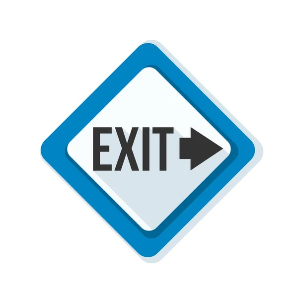 Значок exit roadsign — стоковый вектор