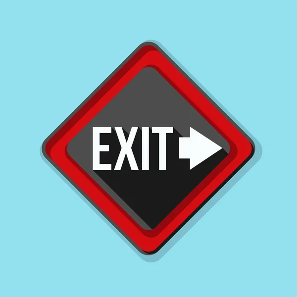 Exit roadsign icon — Stock Vector