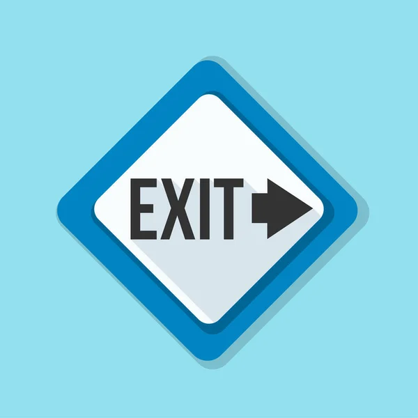Значок exit roadsign — стоковый вектор