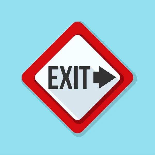 Exit roadsign icon — Stock Vector