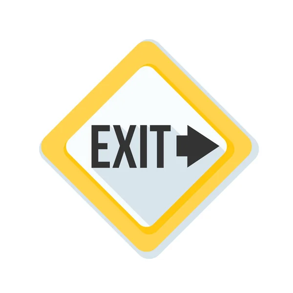 Exit roadsign icon — Stock Vector