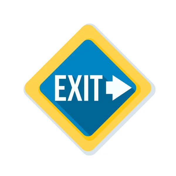 Exit roadsign icon — Stock Vector