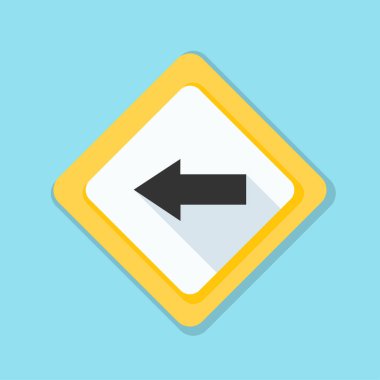 sol yön mesaj simgesi