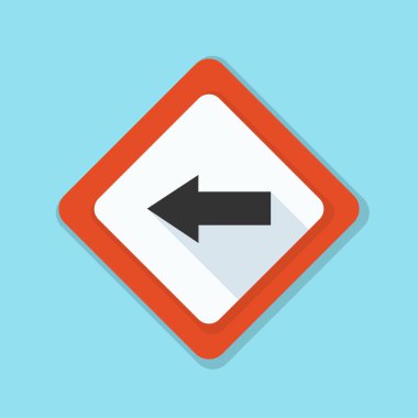 sol yön mesaj simgesi