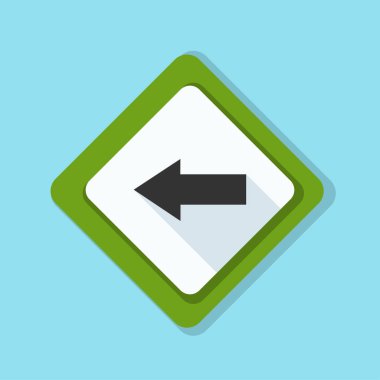 sol yön mesaj simgesi