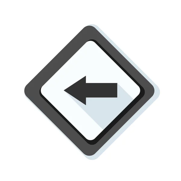 Left direction roadsign icon — Stock Vector