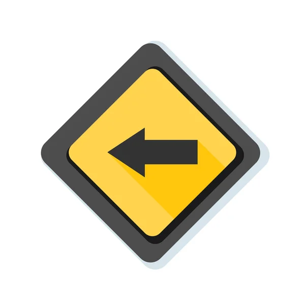 Left direction roadsign icon — Stock Vector