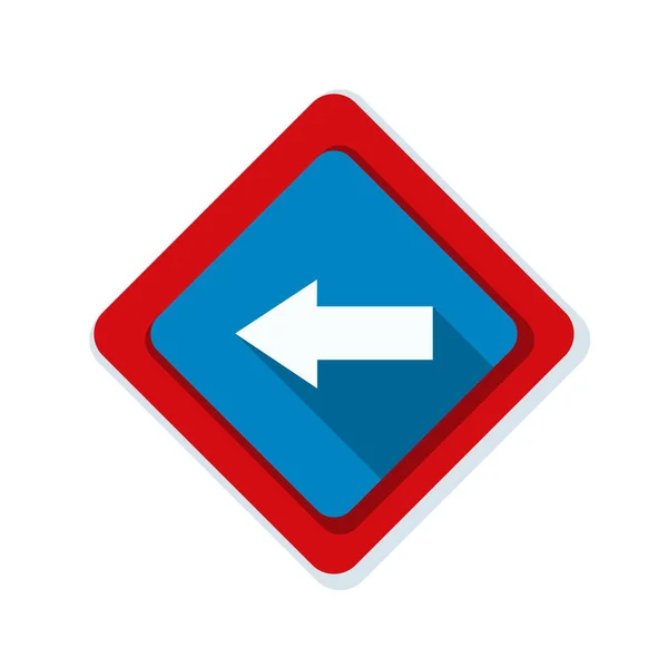 Icône du panneau de signalisation de gauche — Image vectorielle