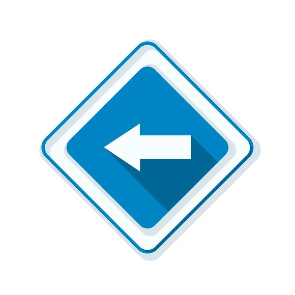 Ícone roadsign direção esquerda — Vetor de Stock