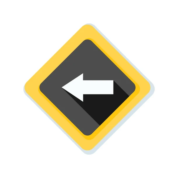 Left direction roadsign icon — Stock Vector