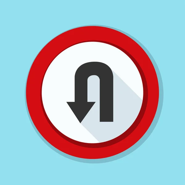 U-turn bord pictogram — Stockvector