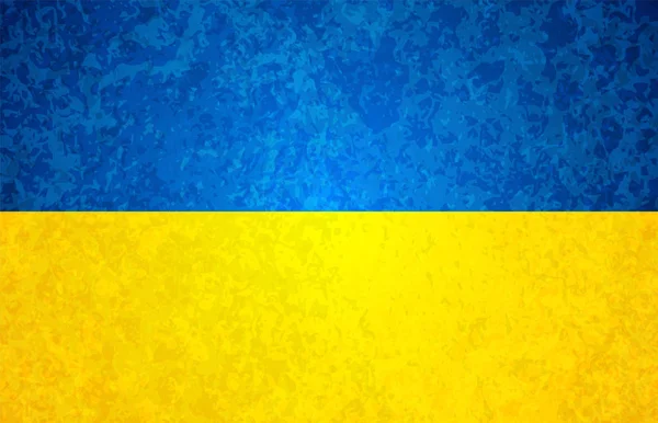 Grunge drapeau ukrainien — Image vectorielle