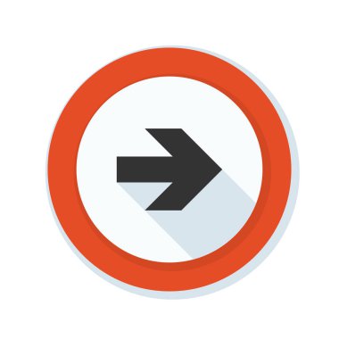 doğru yönde mesaj simgesi