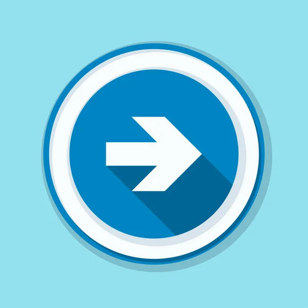 Dirección correcta icono de la señal de tráfico — Vector de stock