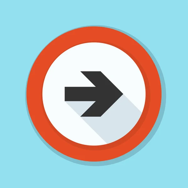 Icône de panneau de route de bonne direction — Image vectorielle