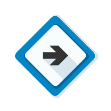 doğru yönde mesaj simgesi