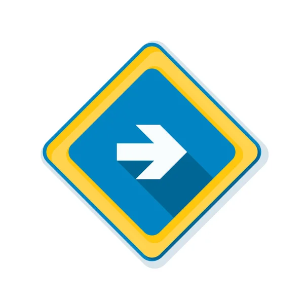 Ikona roadsign správným směrem — Stockový vektor