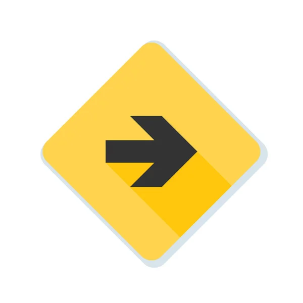 Right direction roadsign icon — Stock Vector