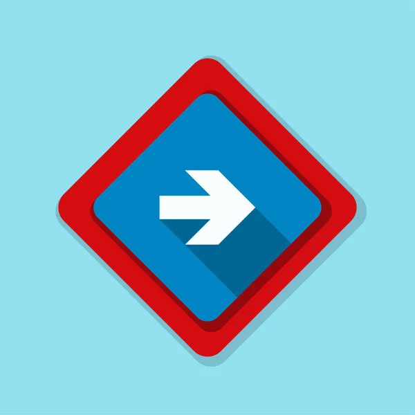 Rechts Richtung Verkehrszeichensymbol — Stockvektor