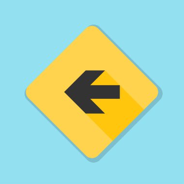 sol yön mesaj simgesi