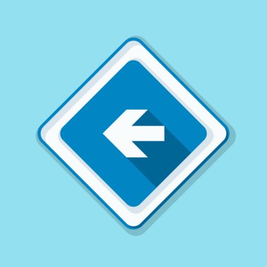 sol yön mesaj simgesi