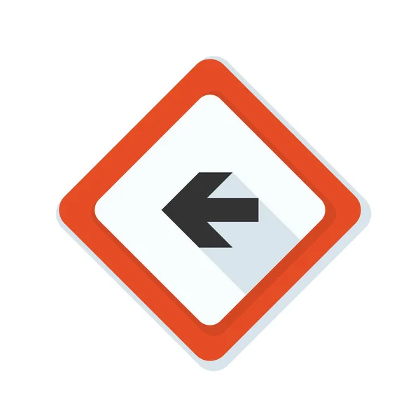 Left direction roadsign icon — Stock Vector