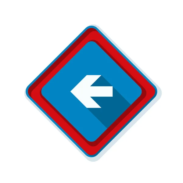 Links Richtung Verkehrszeichensymbol — Stockvektor