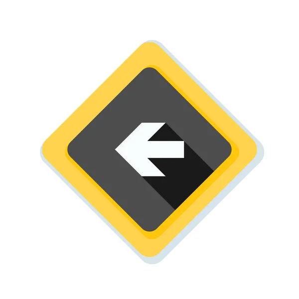 Venstre retning vejskilt ikon – Stock-vektor