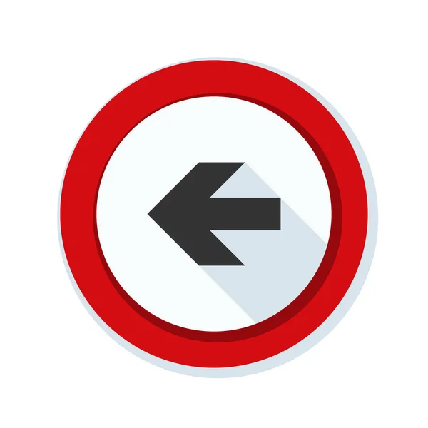 Links richting bord pictogram — Stockvector