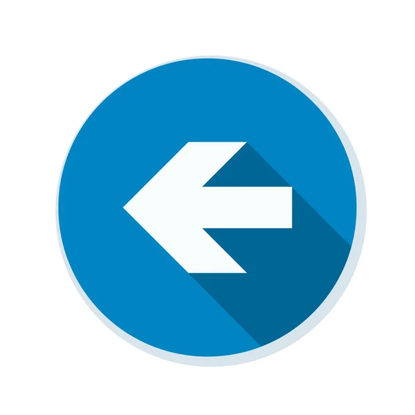 Dirección izquierda símbolo de la carretera icono — Vector de stock