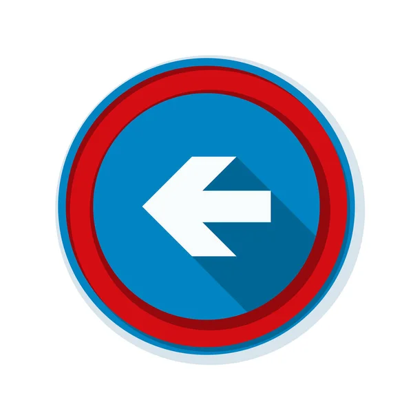 Links richting bord pictogram — Stockvector