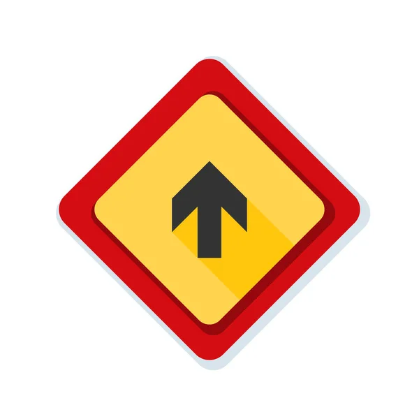 Ícone sinal de estrada à frente —  Vetores de Stock