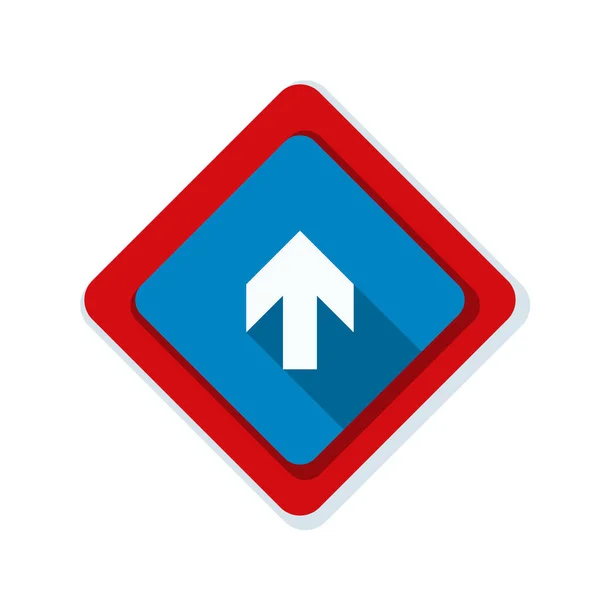 Ícone sinal de estrada à frente — Vetor de Stock