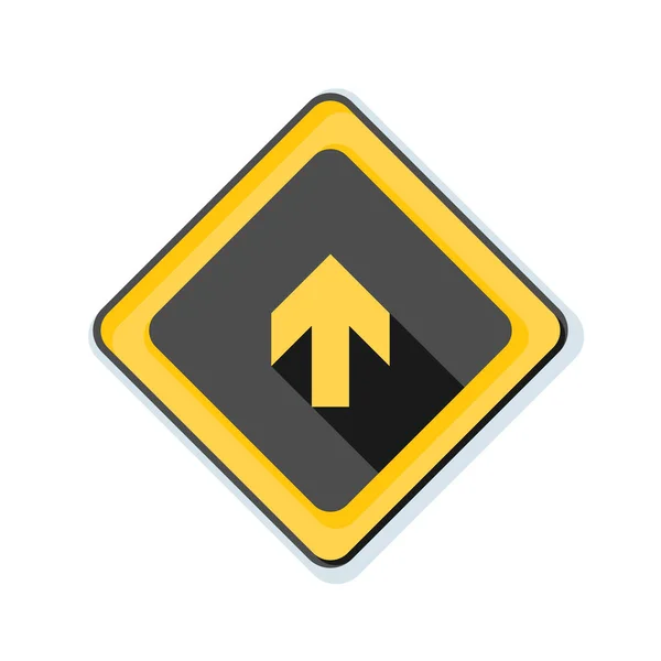 Попереду roadsign значок — стоковий вектор