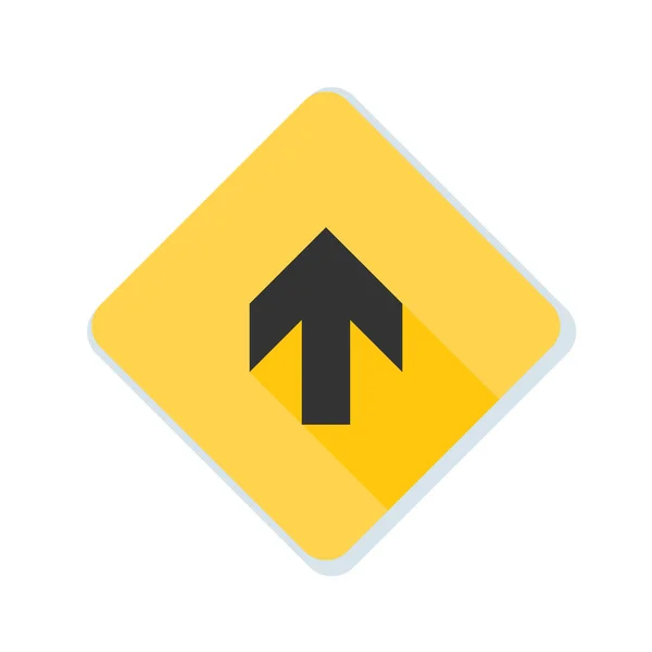Ícone sinal de estrada à frente — Vetor de Stock