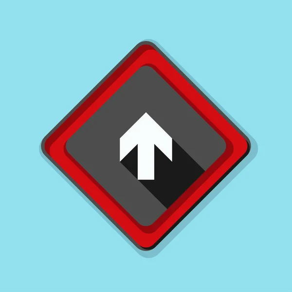 Delante icono de la señal de tráfico — Vector de stock