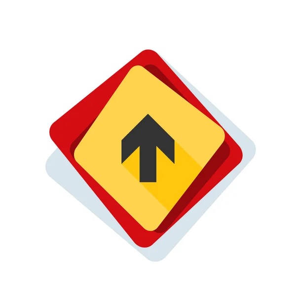 Ahead roadsign icon — Stock Vector
