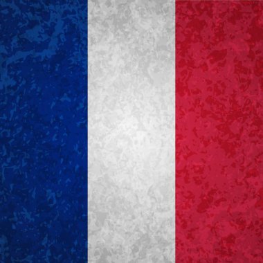 french flag with grunge texture clipart