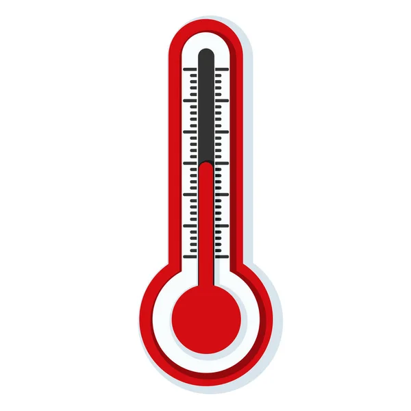 Ikon sederhana termometer - Stok Vektor