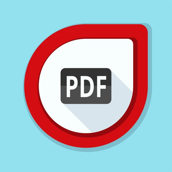 Значок подписи документа PDF — стоковый вектор