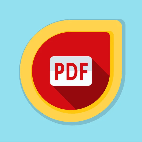 Signo de documento PDF icono — Vector de stock