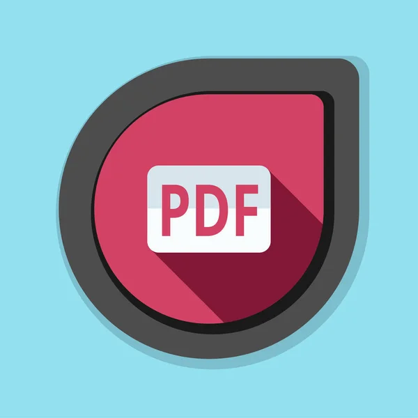 Ícone de sinal de documento PDF — Vetor de Stock