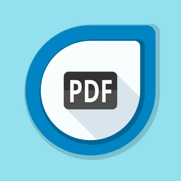 PDF document sign icon — Stock Vector