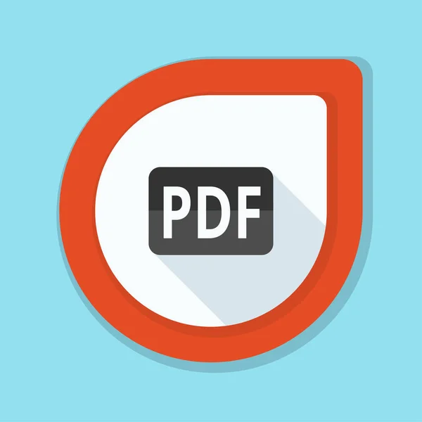 Icône de signe de document PDF — Image vectorielle
