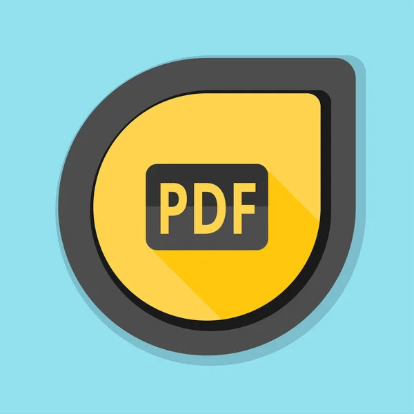 Icône de signe de document PDF — Image vectorielle