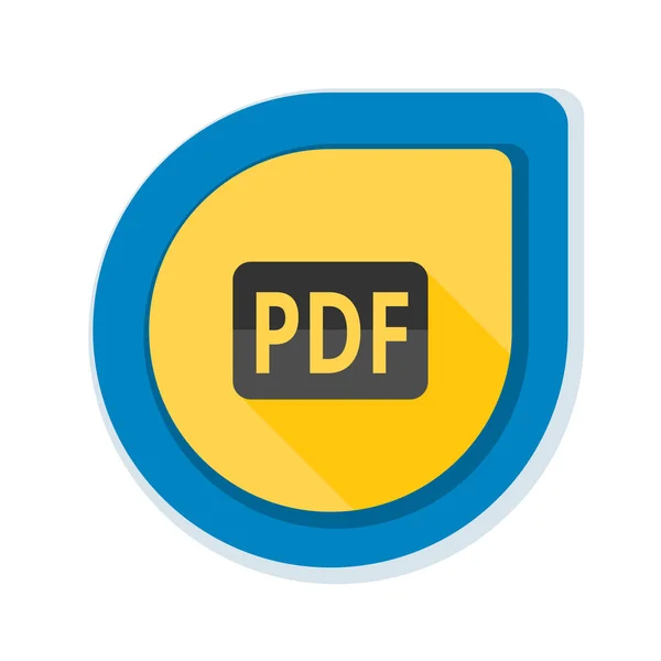 PDF document sign icon — Stock Vector