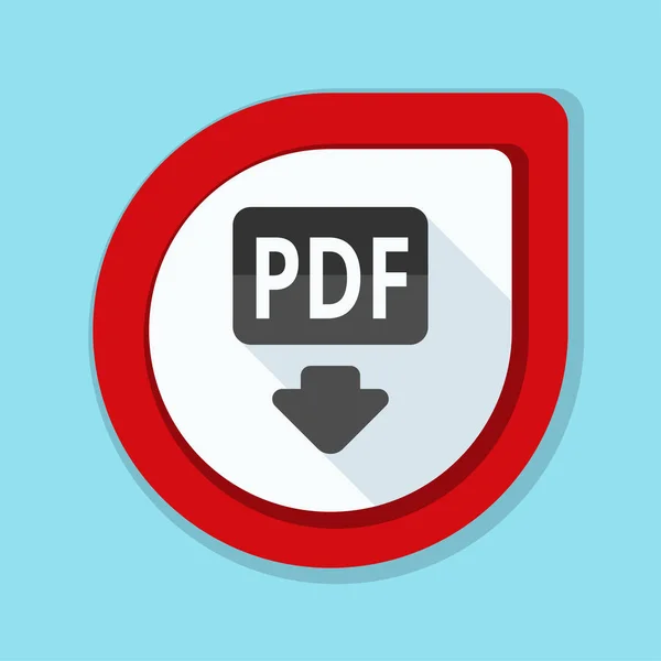 Signo de documento PDF icono — Vector de stock